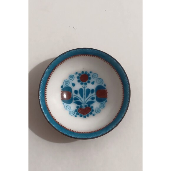 Steinbock Austria Hand Made Enameled Trinket or Spice Bowl's Set of 3 - Picture 6 of 8